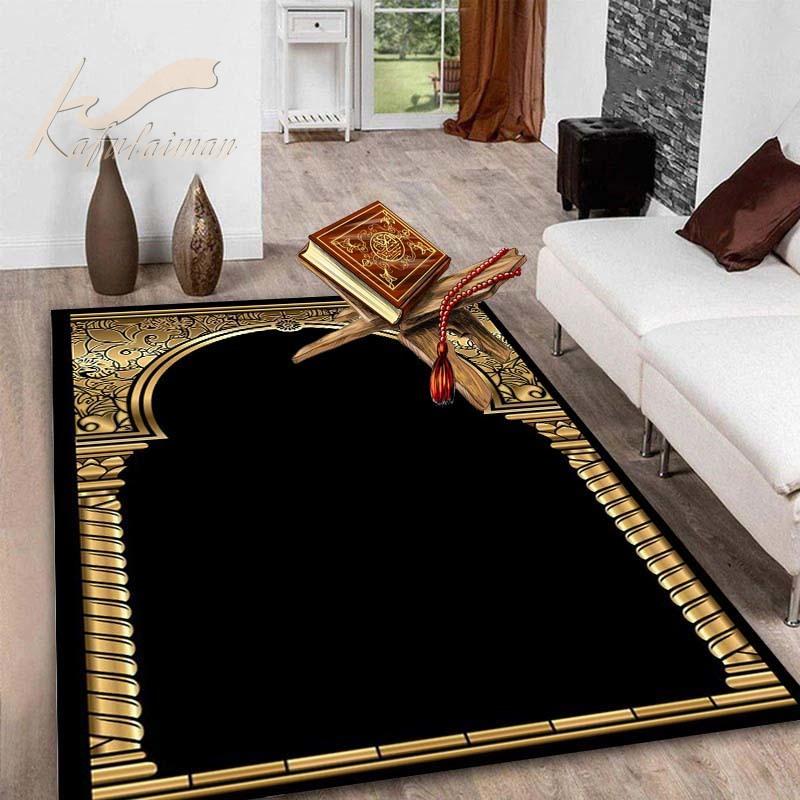 Islam Festival Portable Prayer Rug Muslim Kneeling Poly Mat Ramadan Kareem for Muslim Islam Waterproof Prayer Mat Carpet