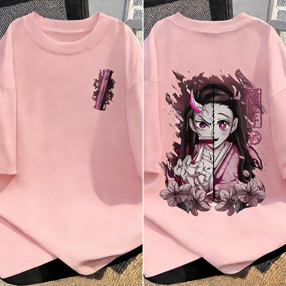 Demon Slayer Anime Printed Unisex Women Tshirt Casual Top Fashion Harajuku Style Street Wear Y2K 2026 New Summer