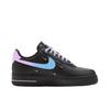 Nike Air Force 1 Abrasion Resistant Low Top Skateboard Shoes Women's Black Blue Purple HQ1180-001(Team352-)