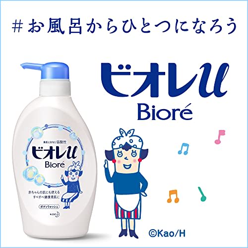 [Large Capacity] Biore U Body Soap, Moisturizing, Moist, 4.4 Refills, 1.48 Liters, Soap, Slightly Acidic, Can Be Used On Baby's Skin, Body Wash, Full