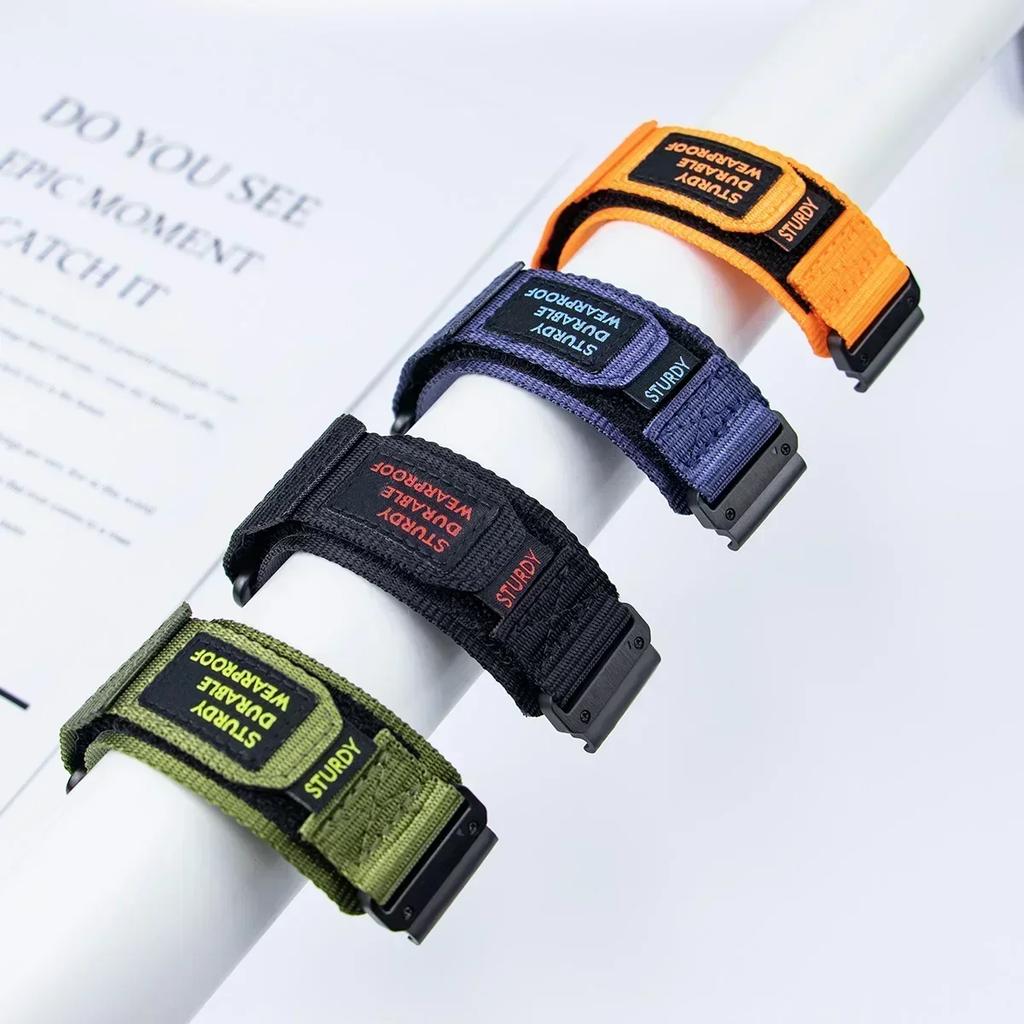 22 26mm Sports Quick Fit for Garmin Fenix Watch Band Super Rugged Nylon Woven Strap for Fenix5 5X Plus 7X 6 6X Pro 3 Forerunner