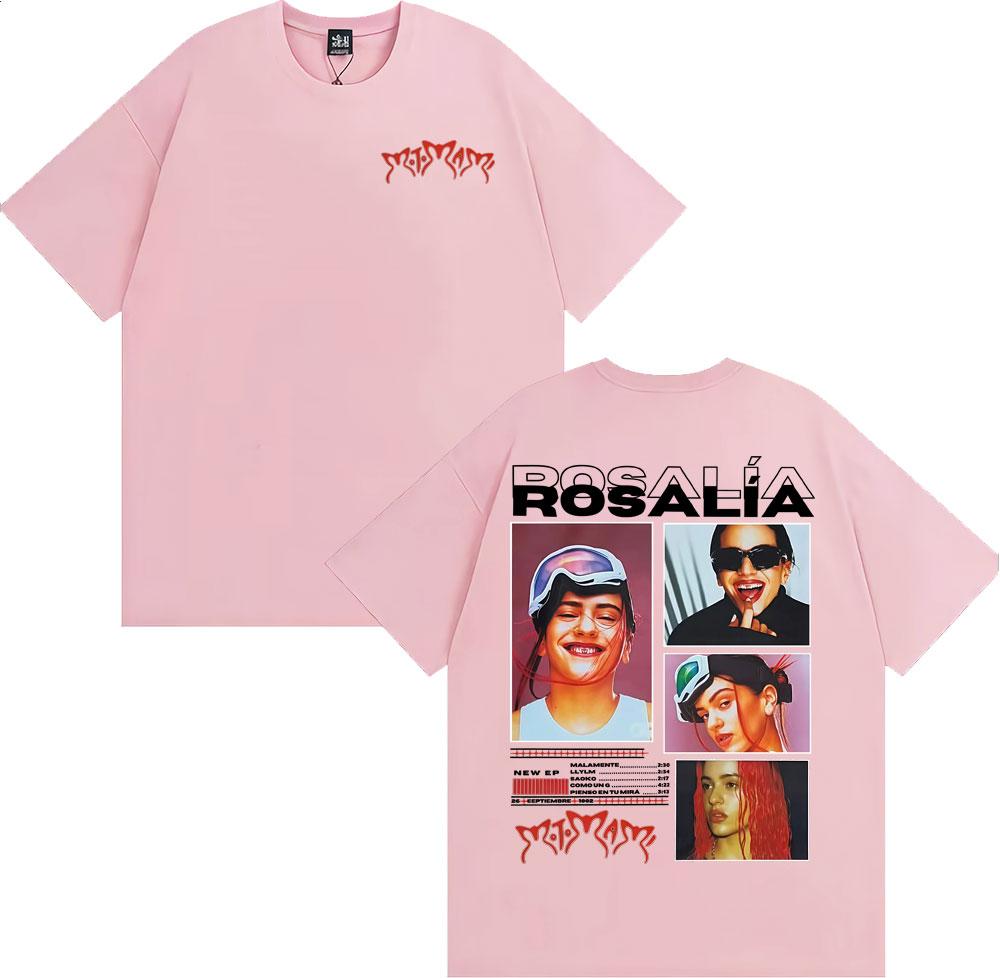 

SpringSummer 2026 Singer Rosalia Motomamis Printed Unisexs and Womens Fashion Hiphop 90s Retro Tshirt 4XL