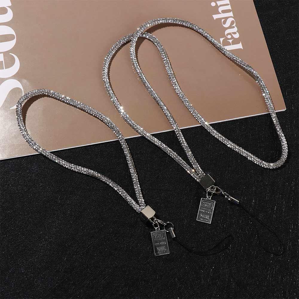 Full  Rhinestone Phone Lanyard  Pendant Long Phone Straps  Phone Accessories
