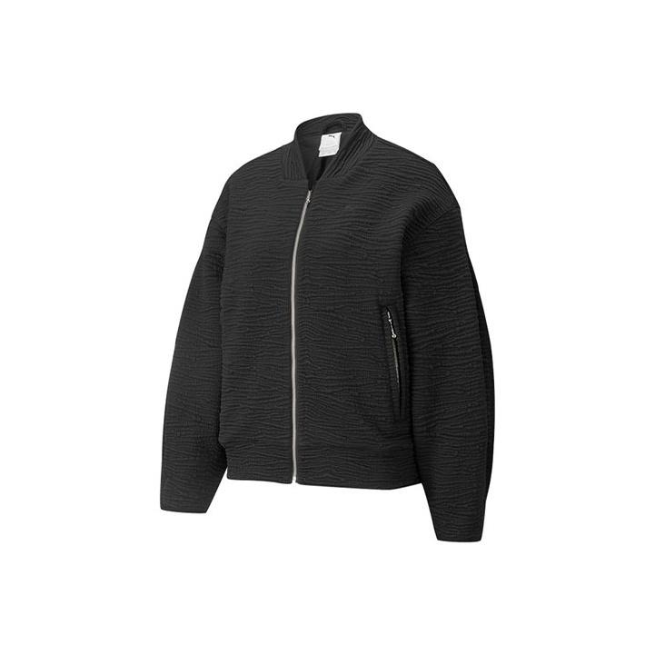 

Puma Snow Tiger Jacquard Solid Sports Jacket Women Jackets Black 533472-01 XS