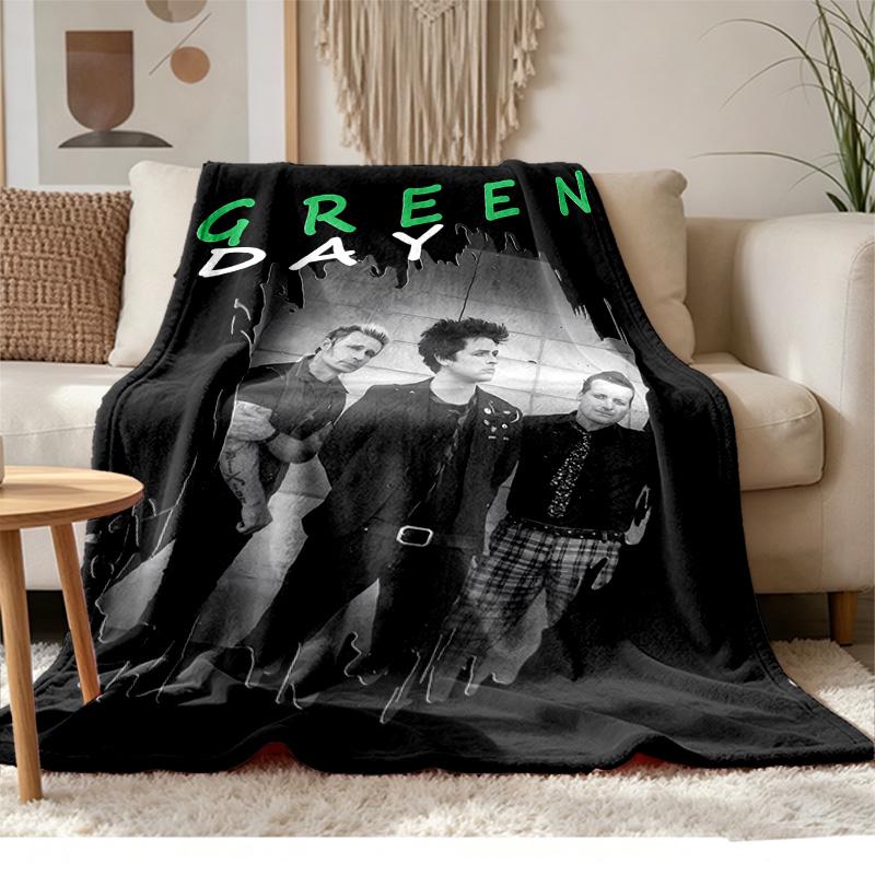 Green Day Weiches und bequemes Flanell Geeignet für Sofas Wohnzimmer Outdoor-Camping Reisen und auch ein tolles Jubiläumsgeschenk