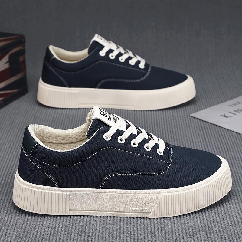 Herrenschuhe 2025 Frühling Canvas-Schuhe Teenager Studenten Trend Skateboard-Schuhe Mode Koreanische Version Streetstyle Premium-Sinn Board-Schuhe