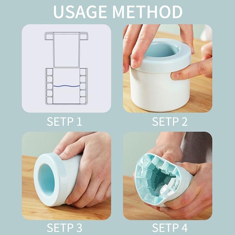 Formă din silicon pentru gheață Cilindru rotund pentru cuburi de gheață Mucegai pentru gheață Bar Accesorii pentru bucătărie Ustensile Cocktail de casă Instrumente pentru cuburi de gheață