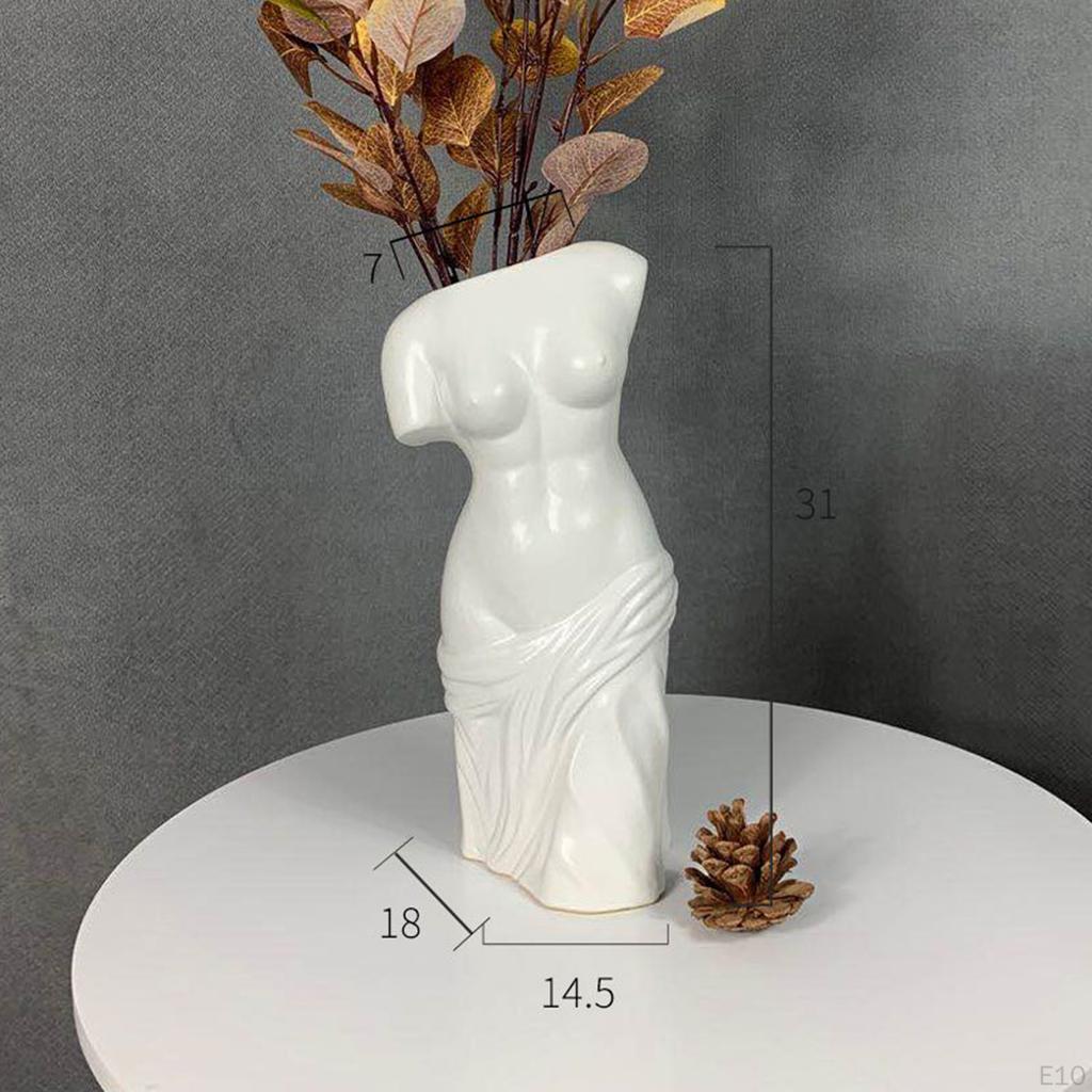 Art Human Body Vase Ceramic Flower