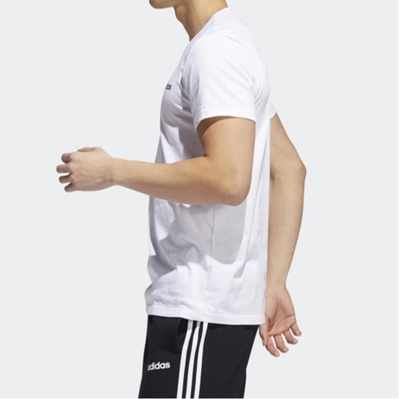 Adidas T Shirts Men's White Crew Neck Moderate FL4862