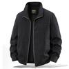 Trendy Plus Size Retro Color Block Workwear Jacket with Lapel