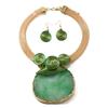 Resin With Short Necklace And Earrings Set For Trendy Fashion Looks