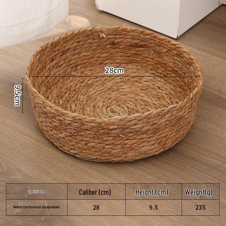 Dekorativer geflochtener Rattan-Aufbewahrungskorb für Snacks und Obst