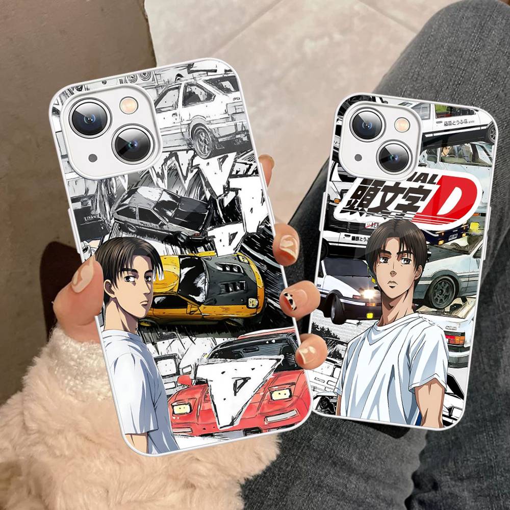 Road Racing Anime I-Initial D Tempered Glass For Iphone 14 13 12 11 Pro Mini XS MAX 14Plus X XS XR Cover