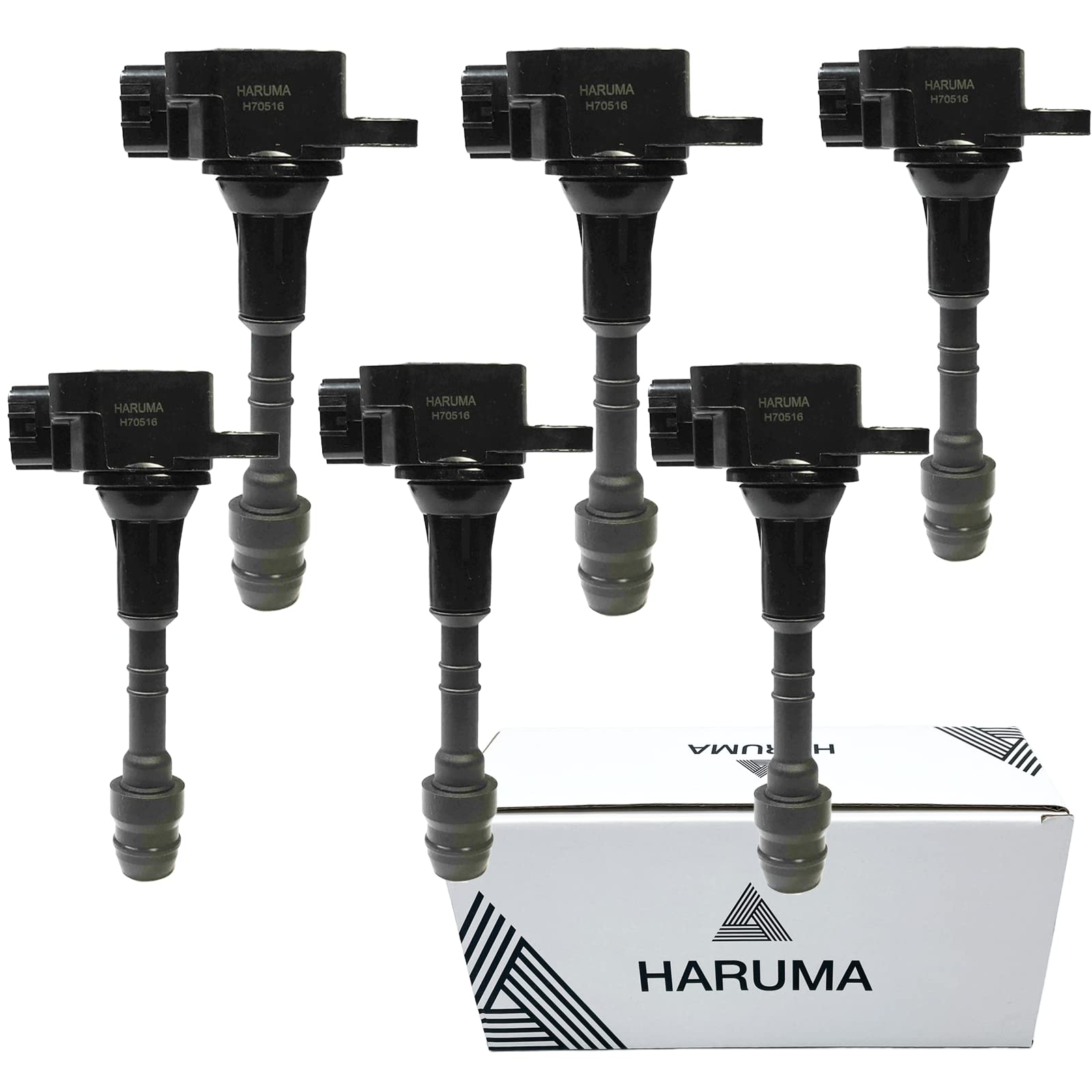 

Катушки зажигания HARUMA для Nissan и Номера деталей и (Набор 6) Murano, Presage, Elgrand, Teana, 3-контактный, 22448-8J115, 22448-8J11C, 22448-8J100,