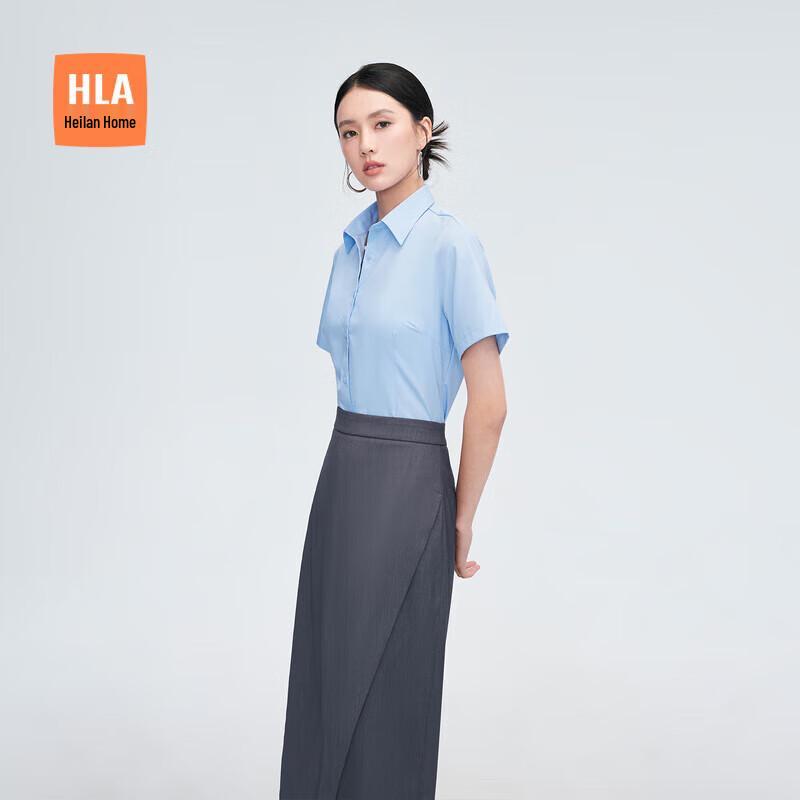 HLA Women s Solid Short Sleeve Shirt 155/80A
