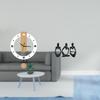 Acrylic Roman Numeral Wall Clock And Hand Painted Thinking People Statue Sculpture Set for Home