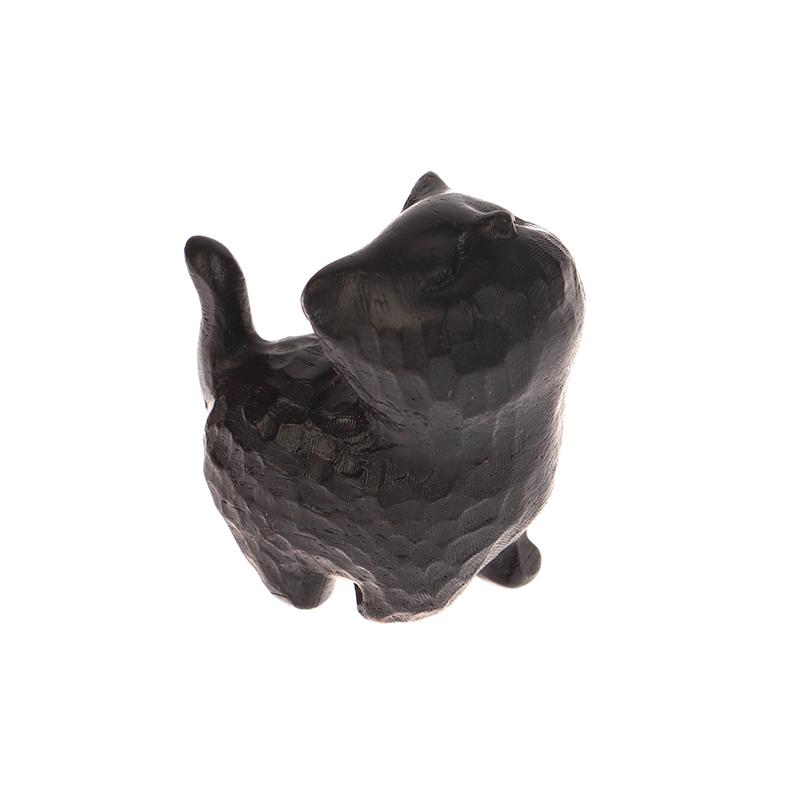 Büyüleyici Ahşap Yavru Kedi Figürini - Ev İçin El Yapımı Kedi Dekoru, Mükemmel Hediye Fikri Kedi Figürini Kedi Aksesuarları