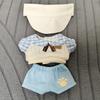 T-shirt Doll Clothes Outfit Bear Hat Doll Dress Up Set 10cm Cotton Doll Clothes  10cm Cotton Doll