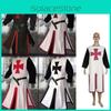 Stylish Medieval Templar Knight Crusader Surcoat Outfit Cosplay Costume