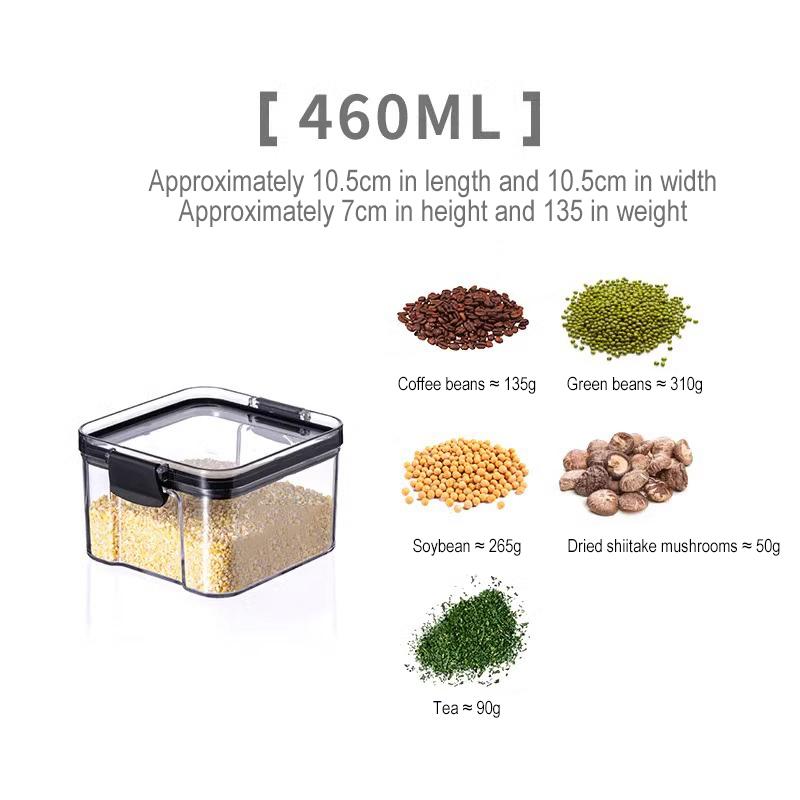 Sealed Jar Kitchen Grain Jar Storage Jar Tea Nuts Moisture Resistant Fresh Box Food Grade Transparent Storage Jar