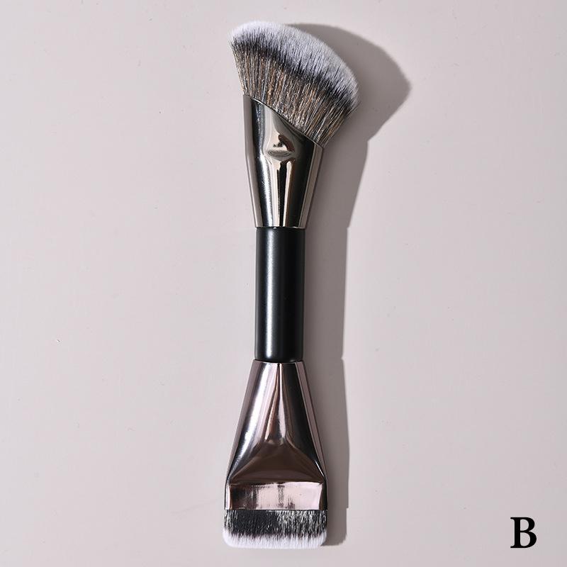 

Double Head Makeup Brush Powder Blusher Brush Foundation Brush U-shaped Nose Shadow Contour Brush Multifunctional Beauty Tool