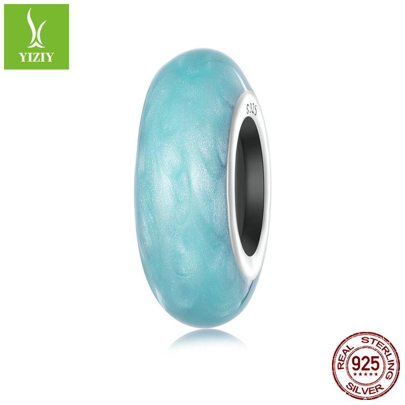 925 Sterlingsilber Perlen Einfaches Perlenarmband Schmuckzubehör Silikon Positionierungsperle Trenner Scc1450