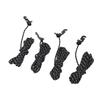 4Pcs Outdoor Camping Rope 9.8ft Nylon Wind Proof Reflective Strip Adjustable Length Tent Cord Tie