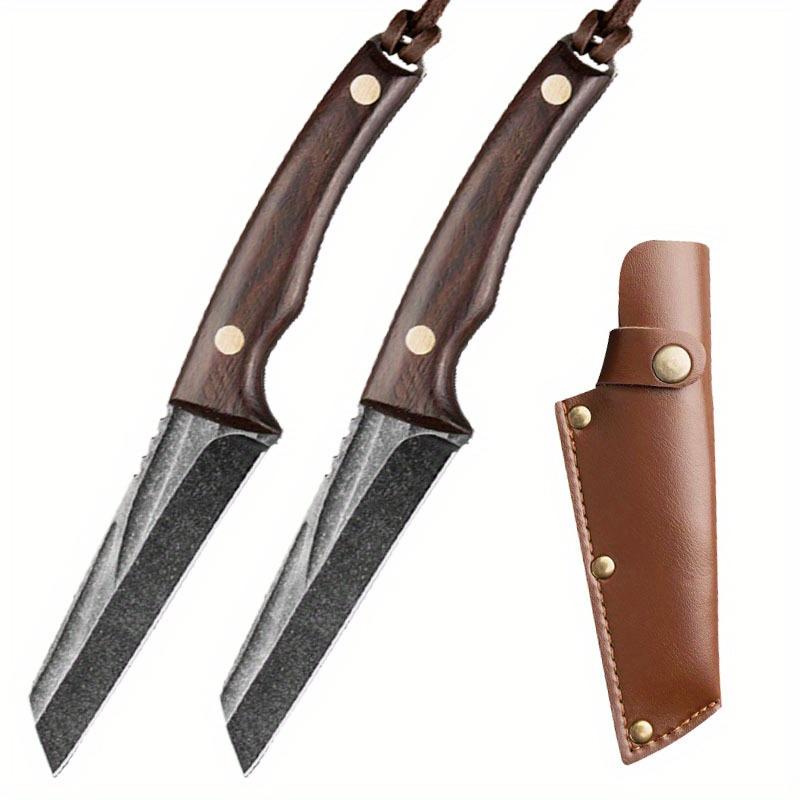 Knife Kitchen Knife Hand Forged Multipurpose Utility Chef Knife Boning Cleaver Pocket Knife Wooden Handle Fruit Slicing Butcher