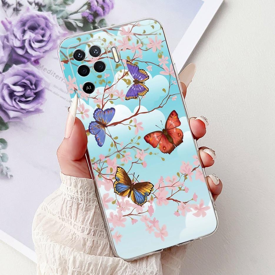For Oppo Reno 5 Lite Case CPH2205 Fashion Painted Cover Soft Slim Phone Case For Oppo Reno5 Lite Reno 5F 5Z Reno5F Reno5Z Fundas