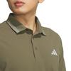 Adidas Golf Olive Strata Short Sleeve Polo Shirt with Logo and UV Protection Men's One-Point