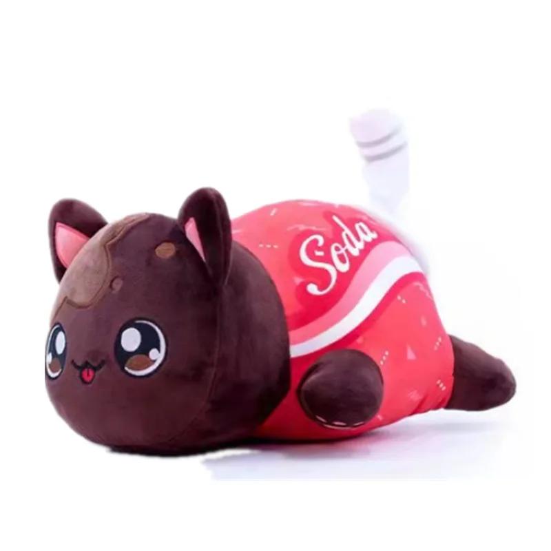 Aphmau Meows Cat Plush Toy Soft Meemeow Stuffed Donut Cat Plushes Kawaii French Cheeseb Fryurger Food Plush Doll Christmas Gifts