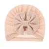 New Baby Knitted Wool Waffle Hat Bow Children's Pullover Hat Baby Out Cute Boat Hat