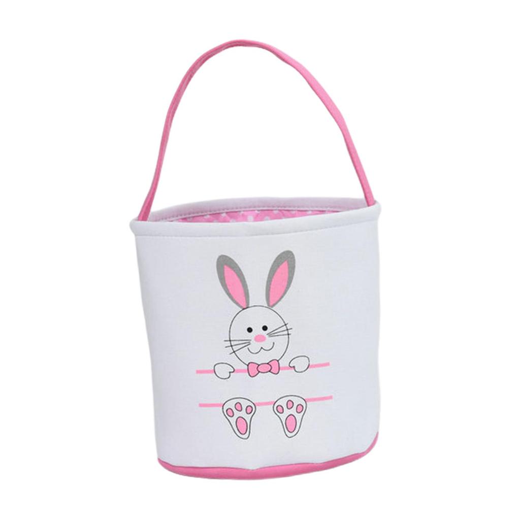 Cute Easter Egg Personalized Bag Easter Rabbit Buckets for Kids Gift Carrying Eggs, Candies and Toys Party Decor