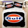 Gulf Brand Logo Three-piece set (1 * duvet cover + 2 * pillowcase, without core) 2D Flat Soft and comfortable Duvet cover and pillowcase Bedding set