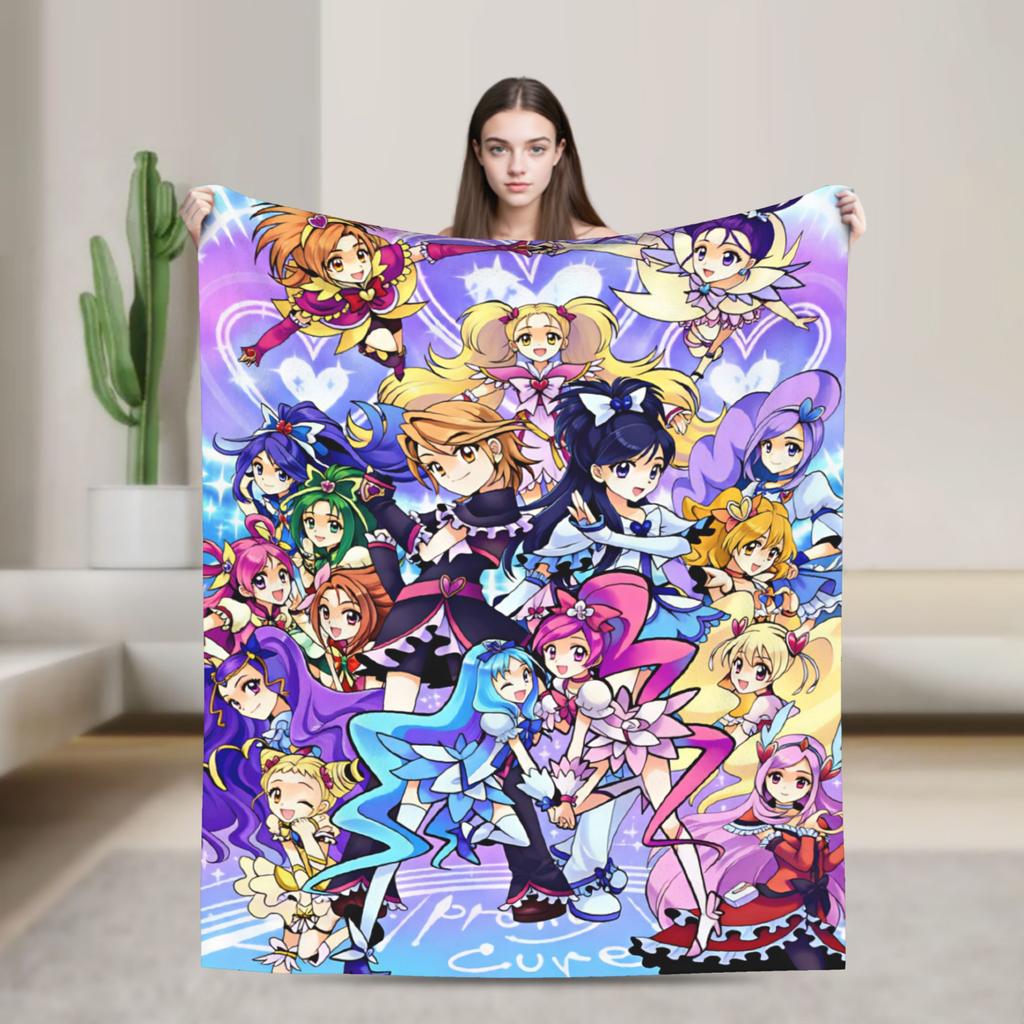 Pretty Cure Blanket Quality Warm Bedding Throws Autumn Travel Bedroom Print Bedspread