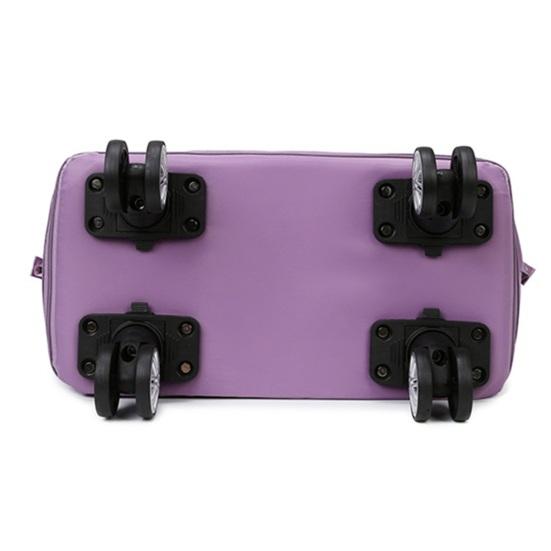 Expandable Rolling Duffle with Wheels Foldable Travel Large Capacity Double Layer Luggage Bag