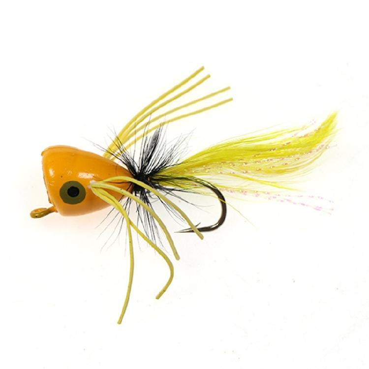 Fly Fishing Popper with Hook Fly Popper Lures for Trout Salmon Artificial Baits Popping Lure Topwater Fishing Lure