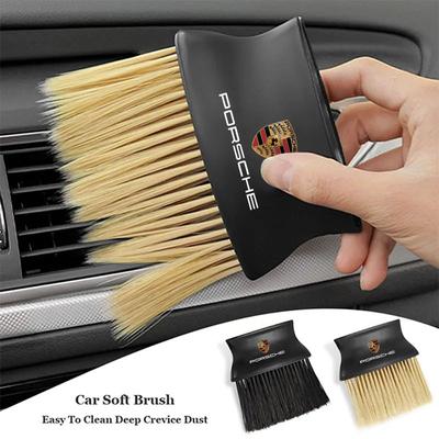 1Pcs Car Interior Cleaning Soft Brush Dashboard Air Conditioner Outlet Detail Brush For 911 928 944 968 Boxster Cayenne Macan Panamera