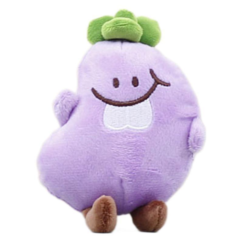 Cute Adorable Vegetable Plush Toy Eggplant And Bitter Melon Keychain Doll Accessory
