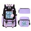 Animation Cartoon Peripheral Printing Children'S Backpack Campus Large Capacity Primary And Secondary School Students Schoolbag Three-Piece Set