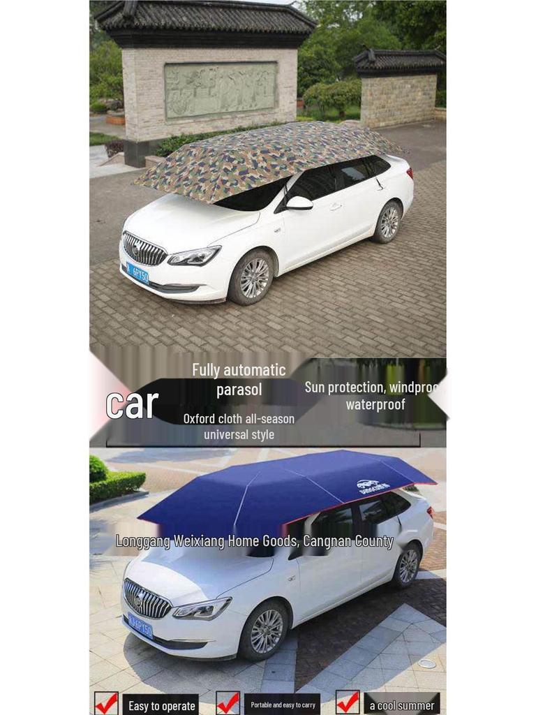 Automatic Car Sunshade: Smart Mobile Garage Canopy with Heat Insulation and Sun Protection - Universal Folding Carport Cover