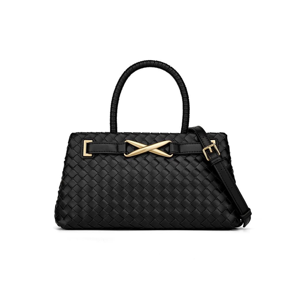 Small Niche Design Woven Bag, Handbag, Fashionable Single Shoulder Crossbody Bag, New High-end Feel, Large Capacity, Light Luxury