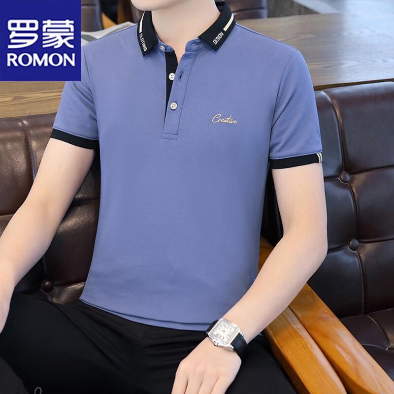 ROMON Men s Short Sleeve Polo Shirt L