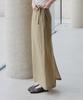 LEFTSEOUL Lyocell Belted Long Skirt [Khaki Brown]