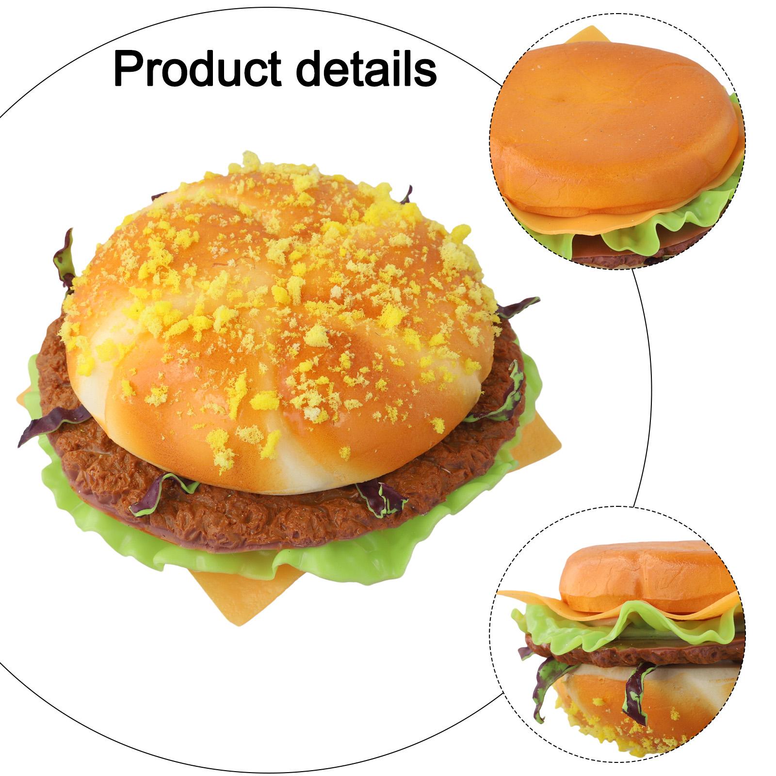 

PU Hamburger Prop for Food Retail Signage Restaurant Theme Design Early Intervention Tools and Hands-On Learning Activities Cheese Beef