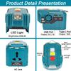 Portable Inverter 200W AC For Dewalt For Makita/Bosch/Milwaukee/Ryobi 18V Battery 120-220V Modified Sine Wave Power Adapter USB