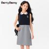 BARRY BANNY Girls' Color-Block Polo Vest Dress