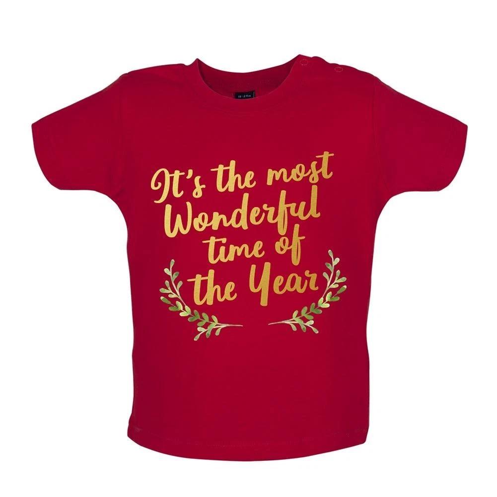 Most Wonderful Time Of The Year - Kids T-Shirt Tees Top - Christmas Song 110