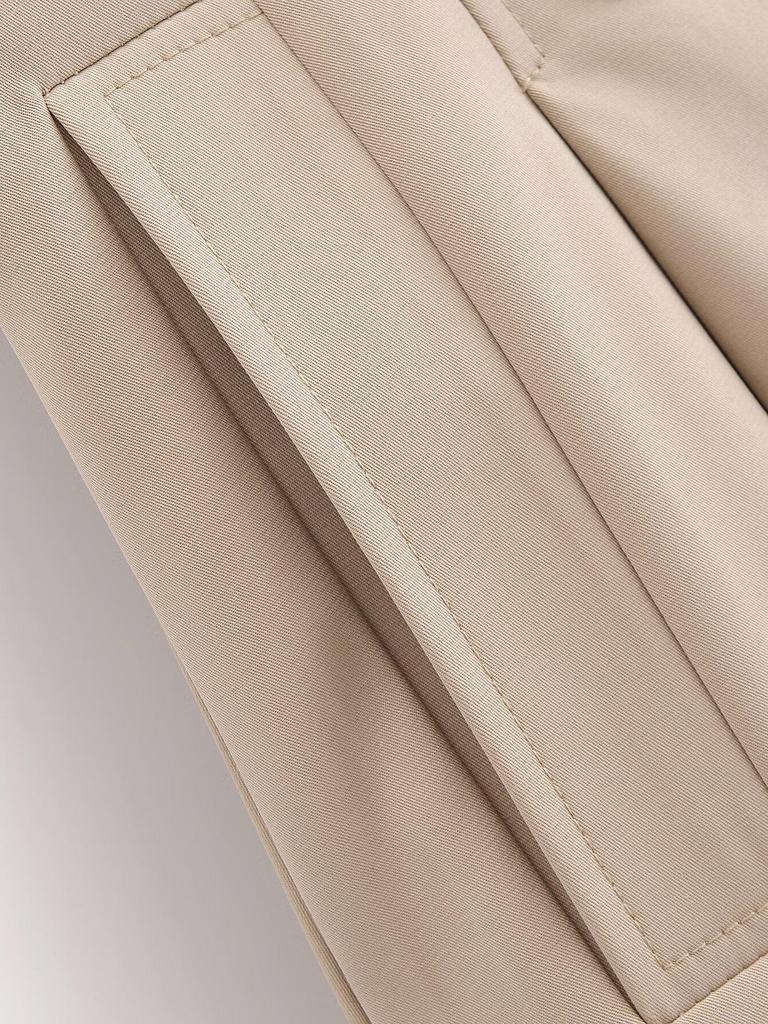 2025 Women's Spring European & American Slim Windbreaker Dress with Square Scarf