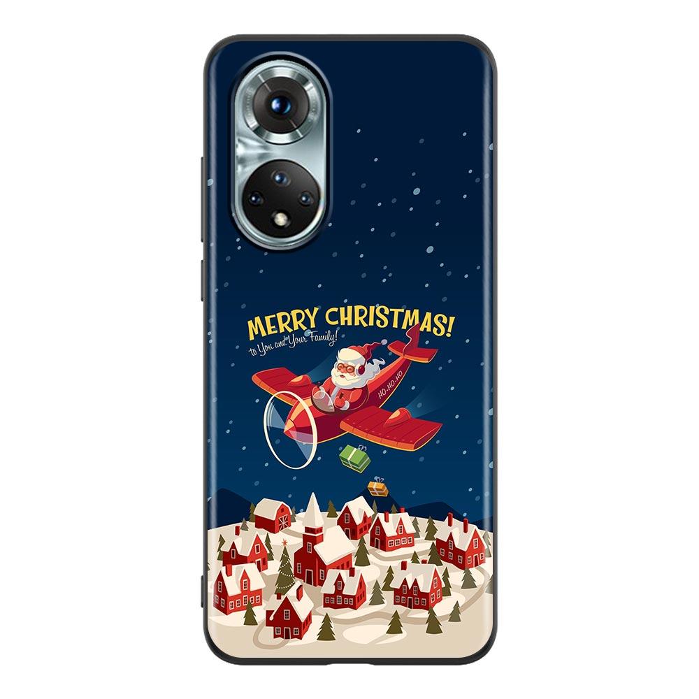 Merry Christmas Santa Claus Elk Phone Case For Honor X8 60 8X 9X 50 30i 21i 20 9A Play Nova 8i 9 SE Y60 Magic4 5G Pro Lite Cover